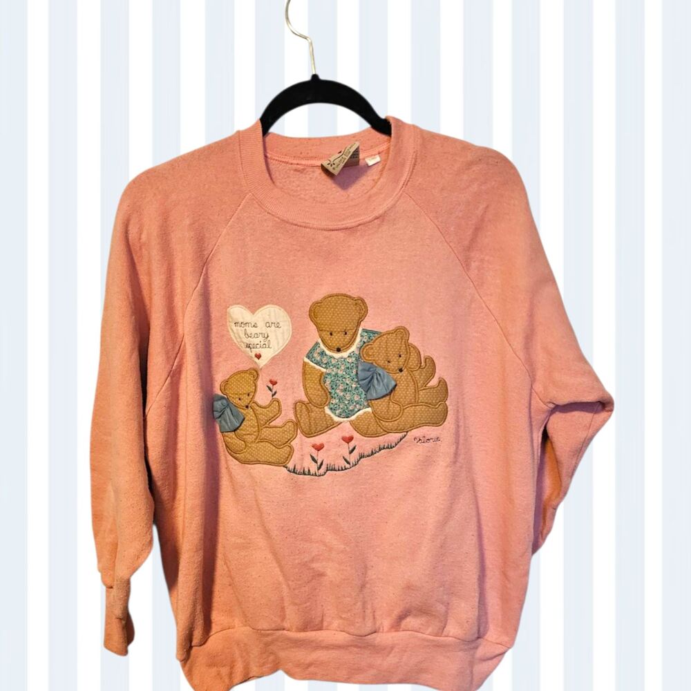 Vtg Teddy Bear sweater L/XL